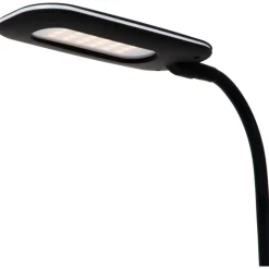 Työpöytävalaisin Lucide Penny 34cm, langaton latausasema, kynäteline, musta