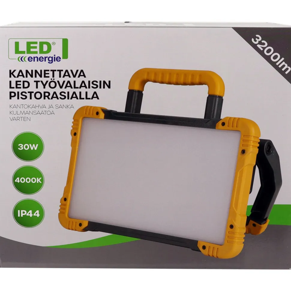 Työvalaisin Led Energie, 30W, 3200lm, IP44, kannettava, pistorasialla