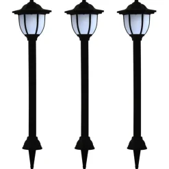 Ulkoaurinkokennovalaisimet 3 kpl led musta