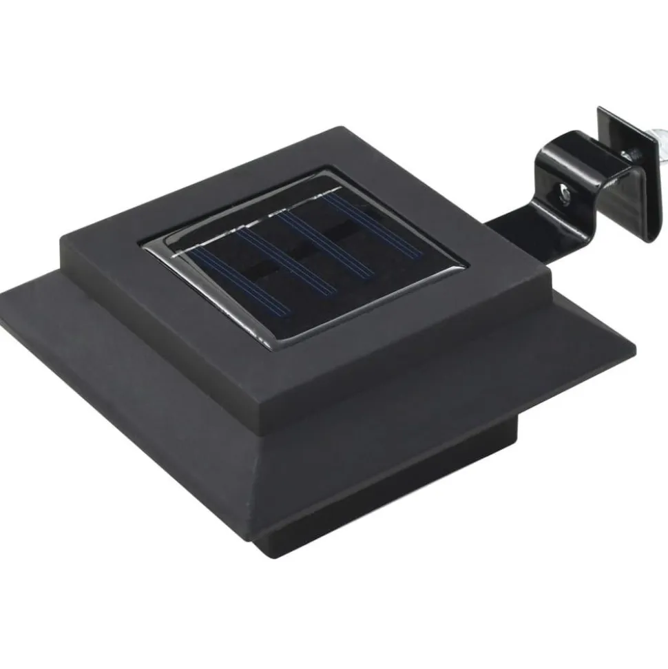 Ulkoaurinkokennovalaisin 6 kpl led neliö 12cm musta