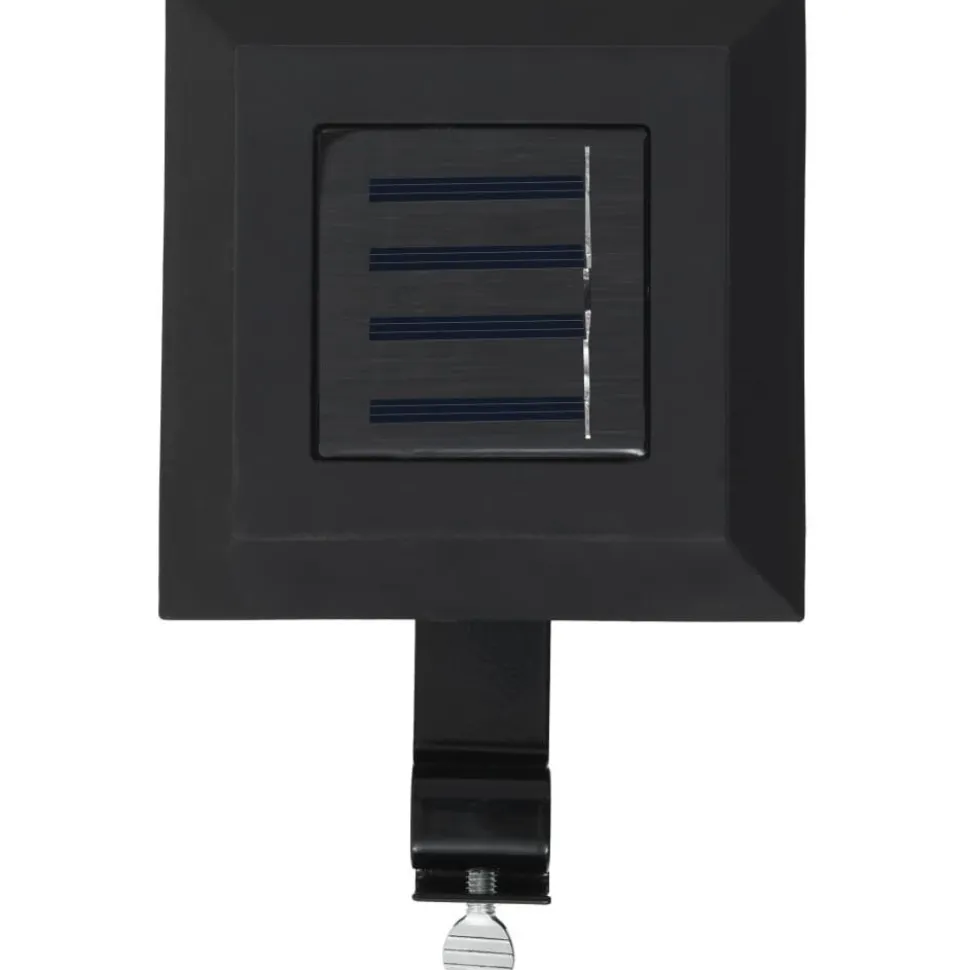 Ulkoaurinkokennovalaisin 6 kpl led neliö 12cm musta