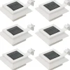 Ulkoaurinkokennovalaisin 6 kpl led neliö 12cm valkoinen