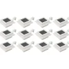 Ulkoaurinkokennovalaisin 12 kpl led neliö 12 cm valkoinen
