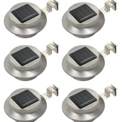 Ulkoaurinkokennovalaisin 6 kpl led pyöreä 12cm valkoinen
