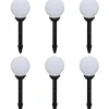 Ulkolamput polulle 6 kpl led 20 cm maapiikillä