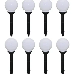 Ulkolamput polulle, 8 kpl, LED, 15 cm maapiikillä