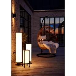 Ulkolattiavalaisin Markslöjd Garden 24 Cylinder 54cm 6W valkoinen/musta