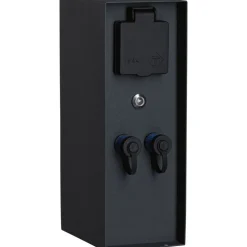 Ulkopistorasiapylväs hämärätunnistimella Paulmann Plug & Shine Rio, IP44, antrasiitti
