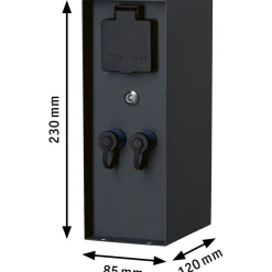 Ulkopistorasiapylväs hämärätunnistimella Paulmann Plug & Shine Rio, IP44, antrasiitti