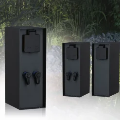 Ulkopistorasiapylväs Paulmann Plug & Shine Rio, IP44, antrasiitti
