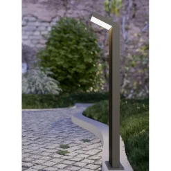 Ulkopylväsvalaisin Eglo LED Grottazzolina musta, puhtaan valkoinen valo