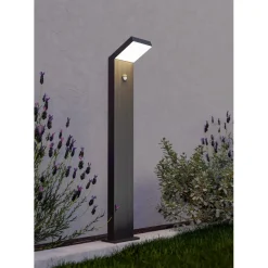 Ulkopylväsvalaisin Eglo LED Grottazzolina musta, säädettävä valosävy