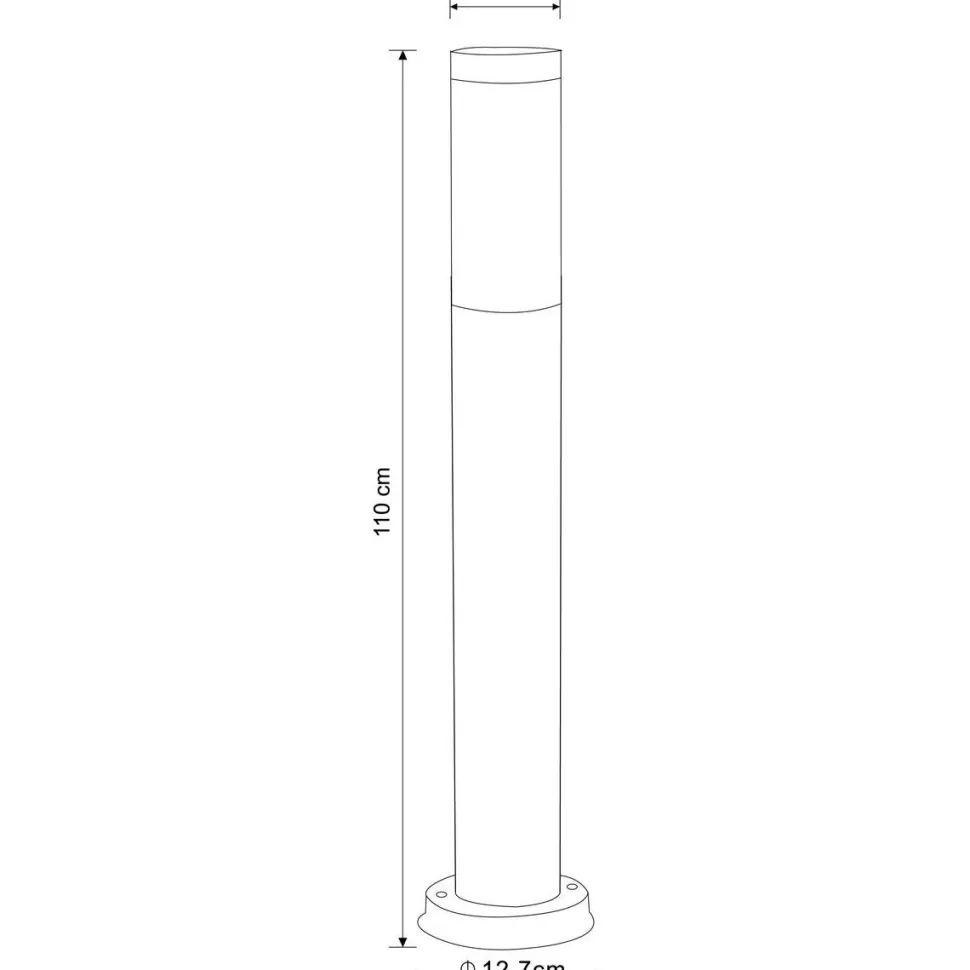 Ulkopylväsvalaisin Globo Boston IP44 110 cm antrasiitti