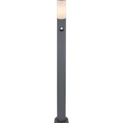Ulkopylväsvalaisin Globo Boston liiketunnistimella IP44 110 cm antrasiitti