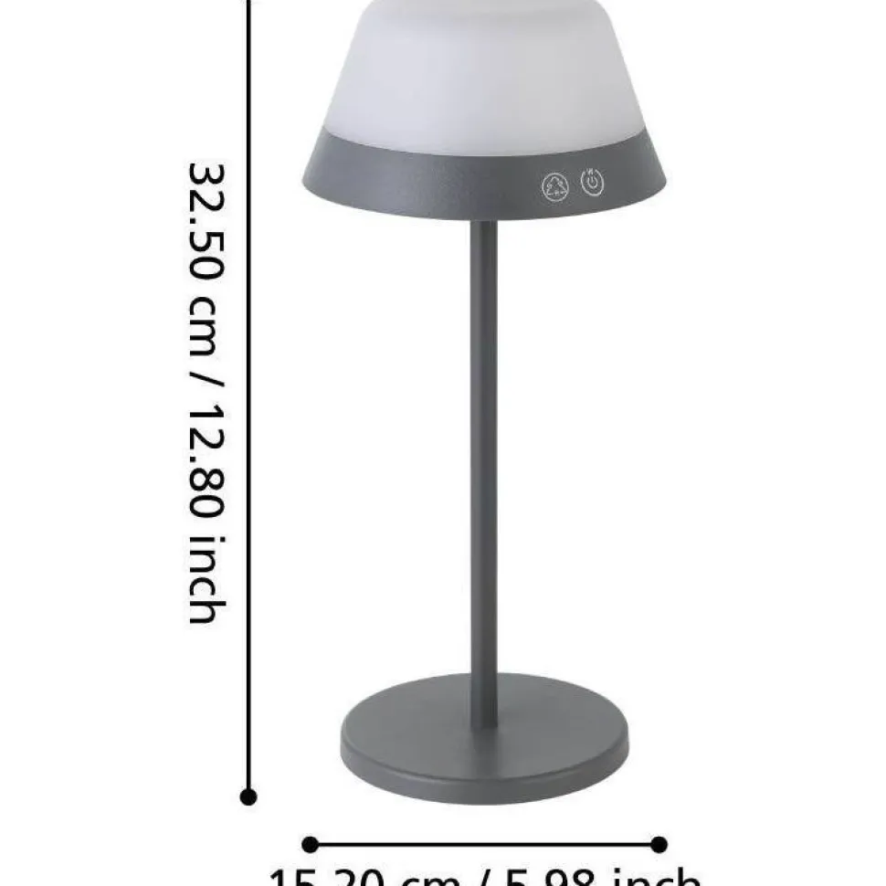 Ulkopöytävalaisin Eglo Meggiano LED RGB harmaa