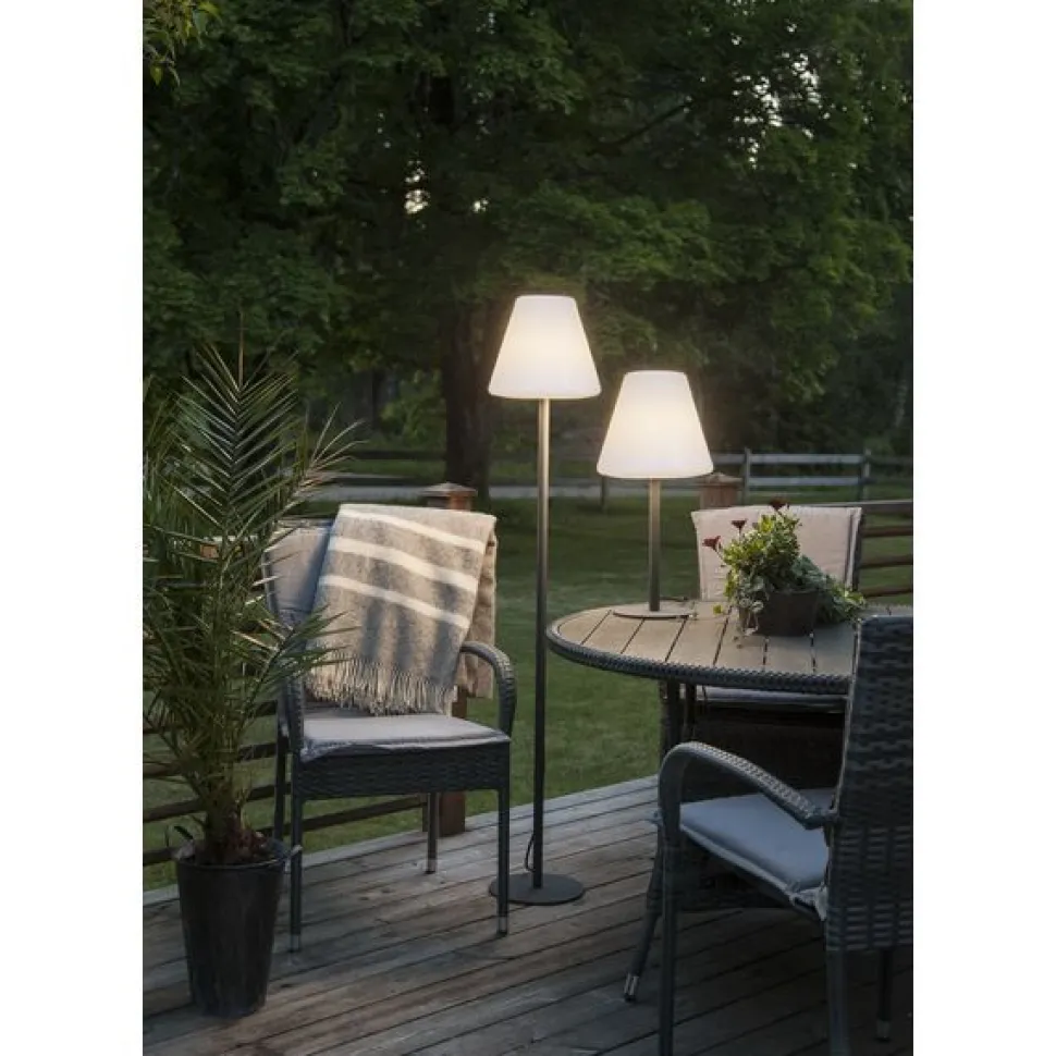 Ulkopöytävalaisin Star Trading GardenLight 280x280x600 mm harmaa