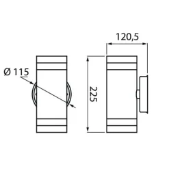 Ulkoseinävalaisin Airam Alppila XL-W max 2x35W GU10 225x115x121 mm IP44 valkoinen