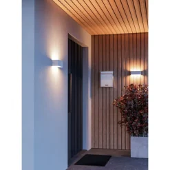 Ulkoseinävalaisin Eglo Connect.z Sania-Z, RGB CCT, IP55, ylös/alas, musta