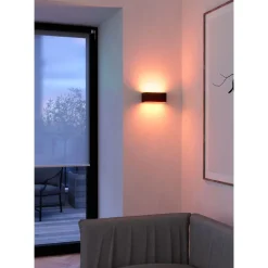 Ulkoseinävalaisin Eglo Connect.z Sania-Z, RGB CCT, IP55, ylös/alas, musta