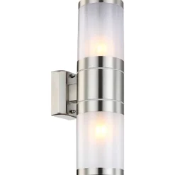 Ulkoseinävalaisin Globo Xeloo 2x60W teräs
