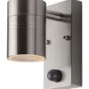 Ulkoseinävalaisin Lucide Arne-LED liiketunnistimella Ø63 cm 1x5W IP44 satiinikromi