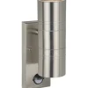 Ulkoseinävalaisin Lucide Arne-LED liiketunnistimella Ø63 cm 2x5W IP44 satiinikromi