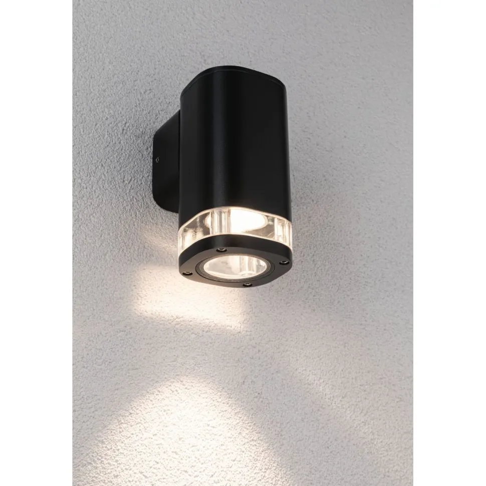 Ulkoseinävalaisin Paulmann Colum, alas suunnattu valo, IP44, 80x112mm, korroosionkestävä, antrasiitti