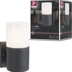 Ulkoseinävalaisin Paulmann Tubs, IP44, 10.5x12.3cm, mattaharmaa