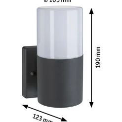Ulkoseinävalaisin Paulmann Tubs, IP44, 10.5x12.3cm, mattaharmaa