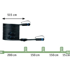 Ulkospottisarja Paulmann Plug & Shine IP67 3-osainen musta
