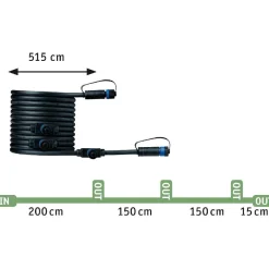 Ulkospottisarja Paulmann Plug & Shine 3-osainen musta