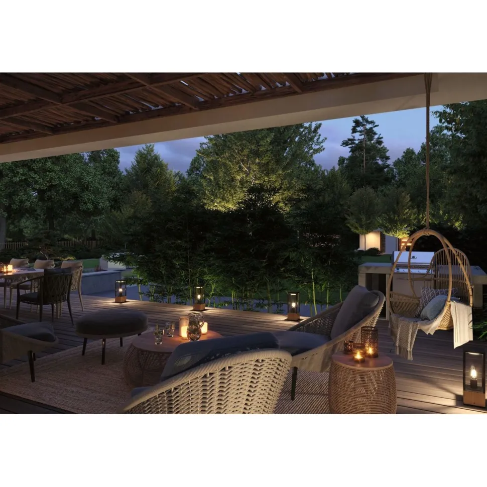 Ulkovalaisin Paulmann Timba, IP44, 40cm, puu