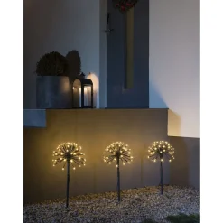 Ulkovalosarja Konstsmide Voikukat, IP44, 3-osainen, 192 x LED, amber