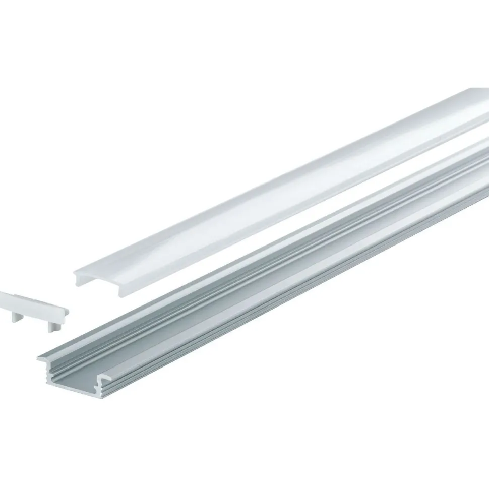 Upotettava lattiaprofiili LED-nauhalle Paulmann, 1m, alumiini