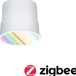 Upotettava LED-moduuli Paulmann Base Coin, Smart Home Zigbee 3.0, Ø50mm, RGBW+, himmennettävä, satiini