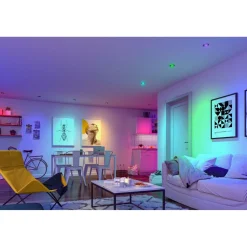 Upotettava LED-moduuli Paulmann Base Coin, Smart Home Zigbee 3.0, Ø50mm, RGBW+, himmennettävä, satiini