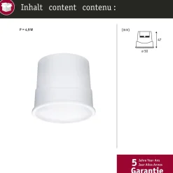 Upotettava LED-moduuli Paulmann Base Coin, Smart Home Zigbee 3.0, Ø50mm, RGBW+, himmennettävä, satiini
