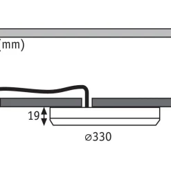 Upotettava LED-paneeli liiketunnistimella Paulmann 2in1 Cover-it, Ø33cm, 22W, 4000K, mattavalkoinen