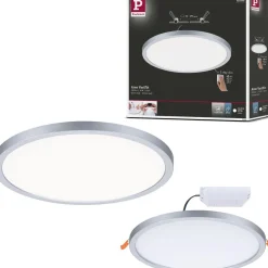 Upotettava LED-paneeli Paulmann VariFit Areo, IP44, Ø23cm, 16W, 4000K, himmennettävä, mattakromi