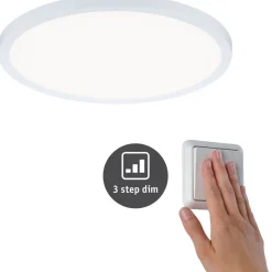 Upotettava LED-paneeli Paulmann VariFit Areo, IP44, Ø23cm, 16W, 4000K, himmennettävä, mattakromi