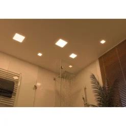 Upotettava LED-paneeli Paulmann Veluna, IP44, 12.5x12.5cm, 8.5W, 3000K, satiini