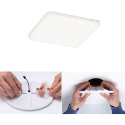 Upotettava LED-paneeli Paulmann Veluna, IP44, 12.5x12.5cm, 8.5W, 4000K, satiini