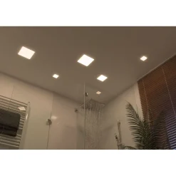 Upotettava LED-paneeli Paulmann Veluna, IP44, 12.5x12.5cm, 8.5W, 4000K, satiini