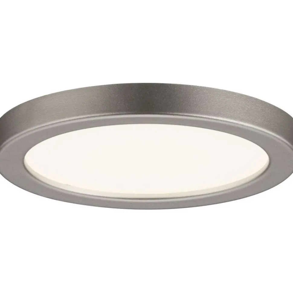Upotettava LED-paneeli Paulmann Areo, Ø8cm, 5W, 3000K, mattanikkeli