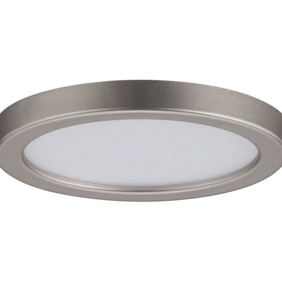 Upotettava LED-paneeli Paulmann Areo, Ø8cm, 5W, 3000K, mattanikkeli