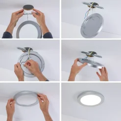 Upotettava LED-paneeli Paulmann 2in1 Cover-it, Ø22.5cm, 16.5W, 4000K, mattavalkoinen