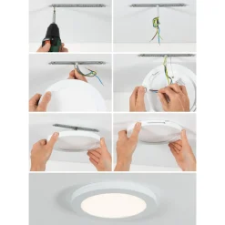 Upotettava LED-paneeli Paulmann 2in1 Cover-it, Ø22.5cm, 16.5W, 4000K, mattavalkoinen