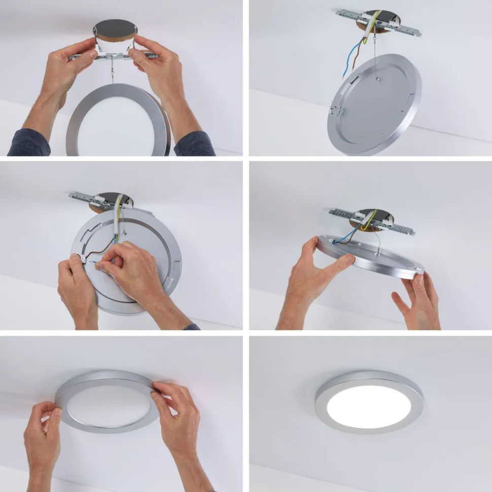 Upotettava LED-paneeli Paulmann 2in1 Cover-it, Ø22.5cm, 16.5W, 4000K, mattavalkoinen