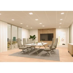 Upotettava LED-paneeli Paulmann Veluna Edge, Smart Home Zigbee 3.0, IP44, 20x20cm, 18W, säädettävä värilämpötila, valkoinen