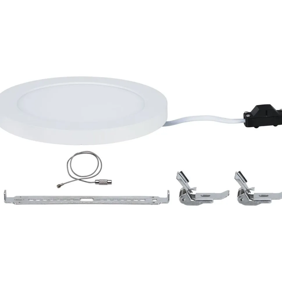 Upotettava LED-paneeli Paulmann Cover-it Promo, Ø16.5cm, 12W, 3000K, mattavalkoinen